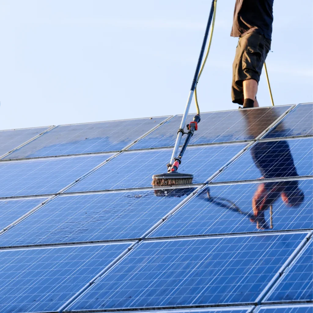 solar panel cleaning image